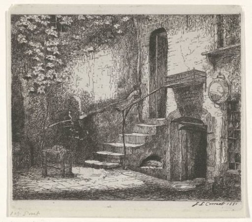 Courtyard with staircase