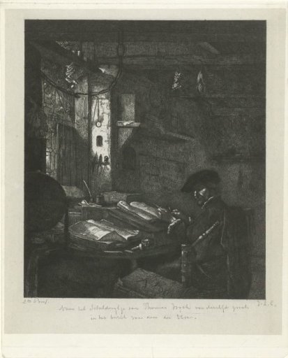 Merchant in his office