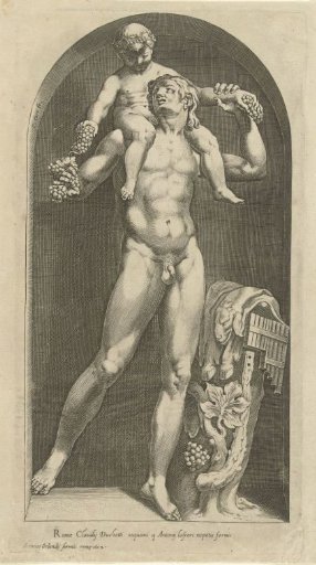Statue of a Faun with Bacchus on His Shoulders