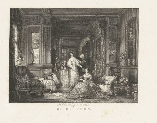 Two sisters in their sitting room