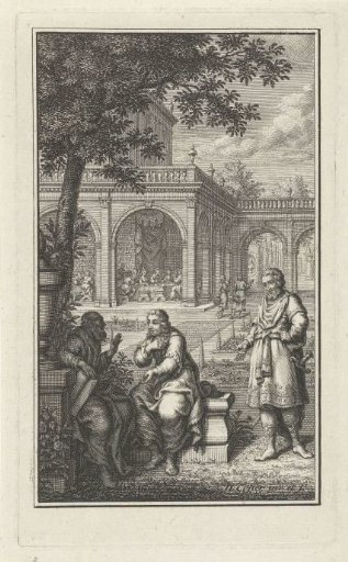 Three Men Disputing in the Garden