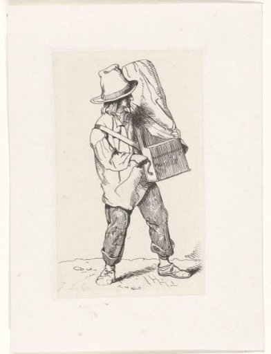 Street Musician with a Barrel Organ