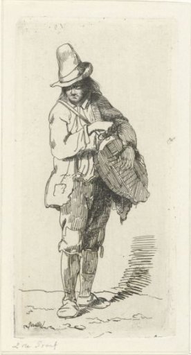 Street musician with a hurdy-gurdy