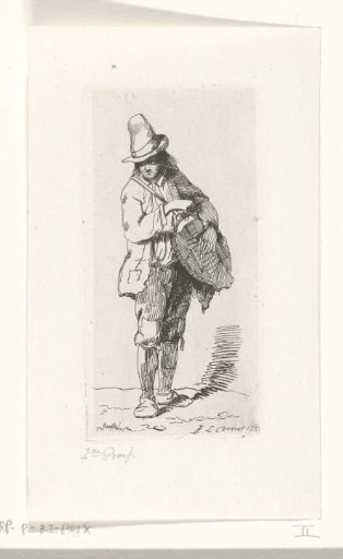 Street musician with a hurdy-gurdy