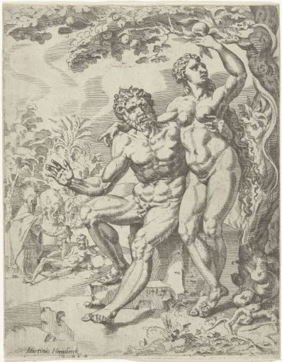 Adam and Eve plucking the forbidden fruit