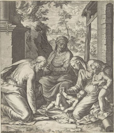 Holy Family with Anna and John the Baptist as a Child
