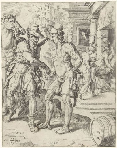 The Good Samaritan pays the innkeeper
