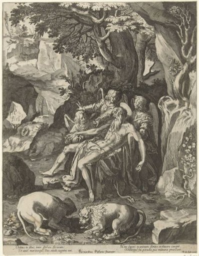 Saint Jerome Carried by Three Angels