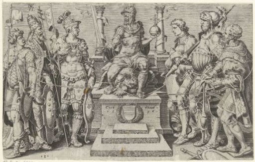 Emperor Charles V surrounded by his conquered opponents