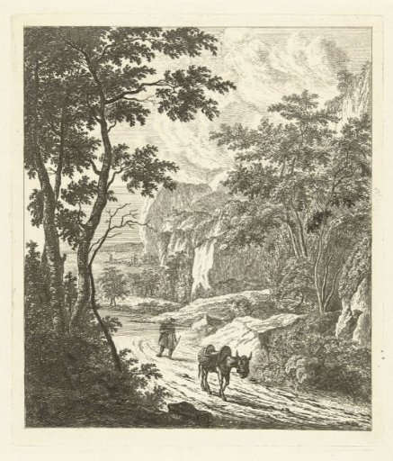 Landscape with a donkey driver