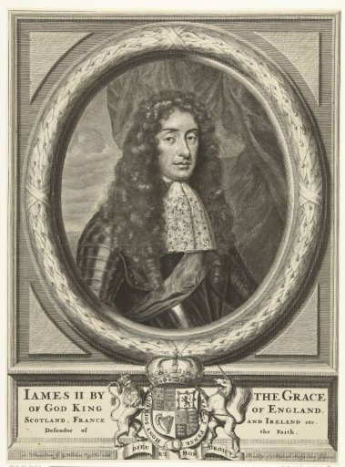 Portrait of James Stuart, King of England, in an oval frame