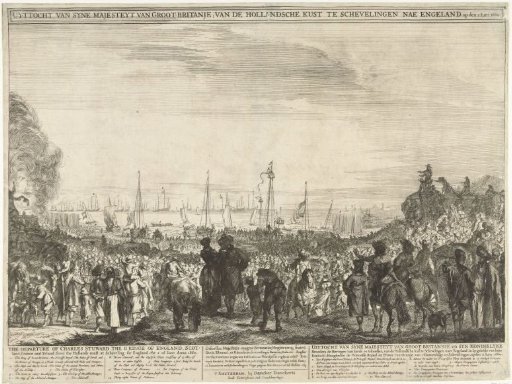 Departure of Charles II, King of England, with his fleet from Scheveningen to England on 2 June 1660