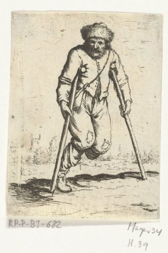 A Man on Crutches