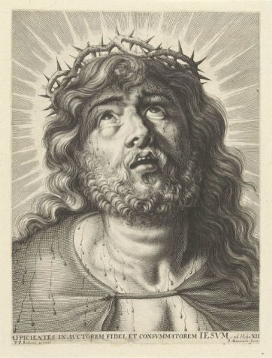Head of Christ with a crown of thorns