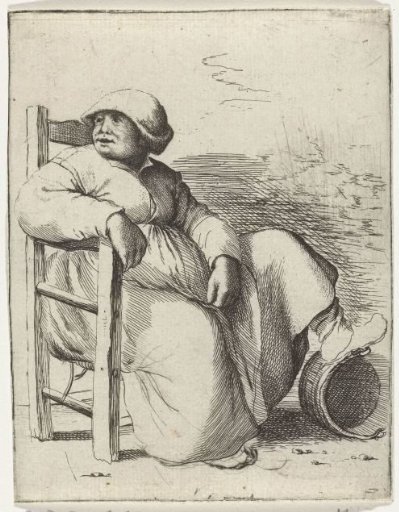 A Woman Sitting on a Chair