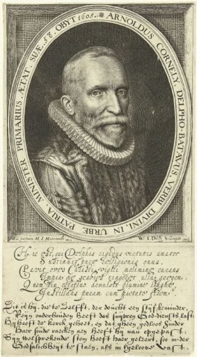 Portrait of preacher Arnold Cornelisz. Crusius, aged 58