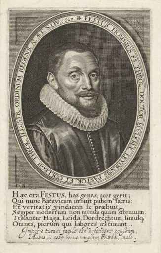 Portrait of Theologian Festus Hommius at the age of 44