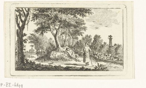 Landscape with shepherd and shepherdess