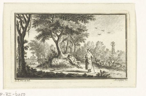 Landscape with shepherd and shepherdess