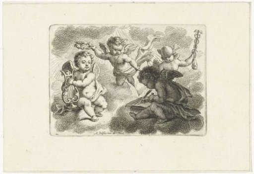 Four Putti as Personifications of Arts and Sciences