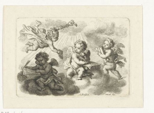 Allegory on Arts and Sciences with Four Putti