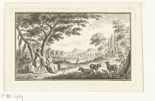 Landscape with shepherd and shepherdess