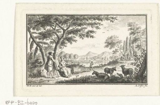 Landscape with shepherd and shepherdess