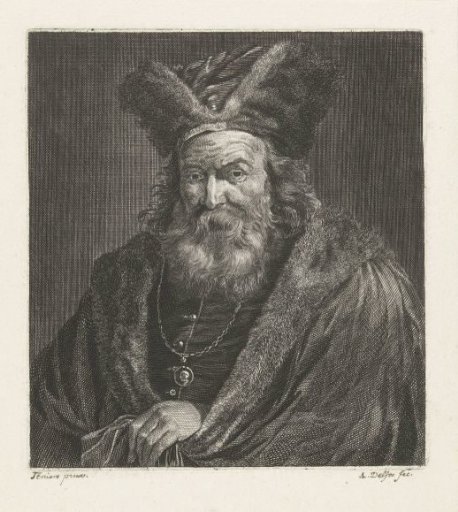 Man with beard and fur cap