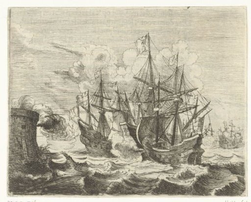 Naval battle at Gibraltar on 25 April 1607