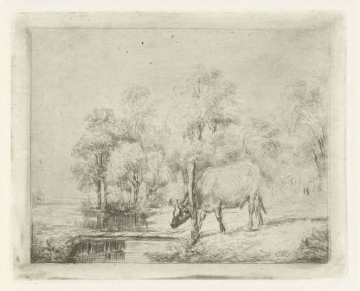 Landscape with a Cow Beside a Ditch