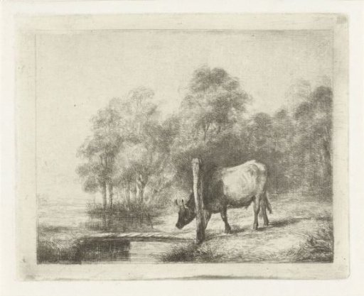 Landscape with a Cow Beside a Ditch