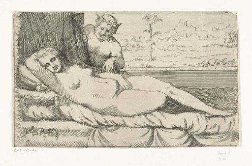 A Sleeping Nymph Seen from the Front