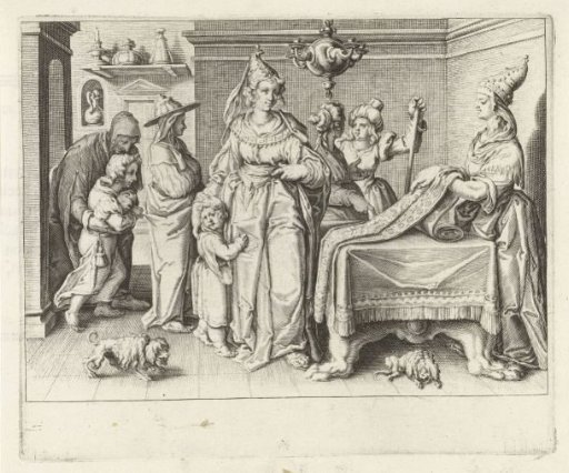 A Woman from Lacedaemon Showing Her Children to a Carpet Weaver