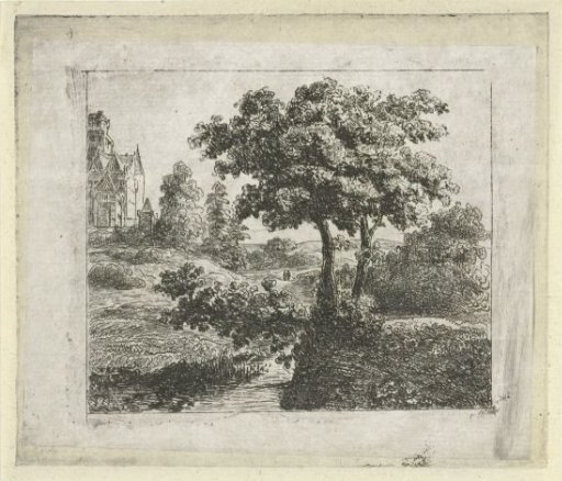 Landscape with church on a hill