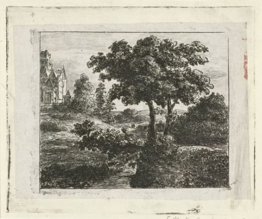 Landscape with church on a hill