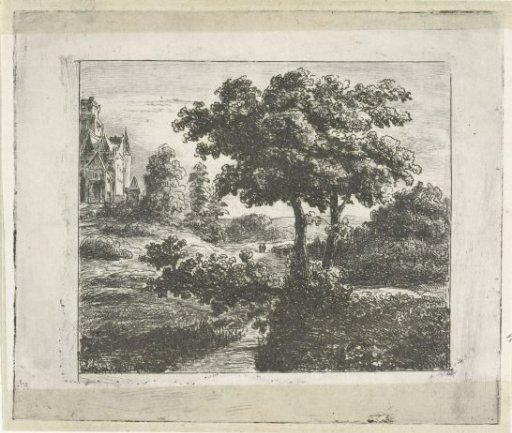 Landscape with church on a hill