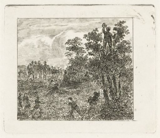 Resting group of walkers with children playing ball