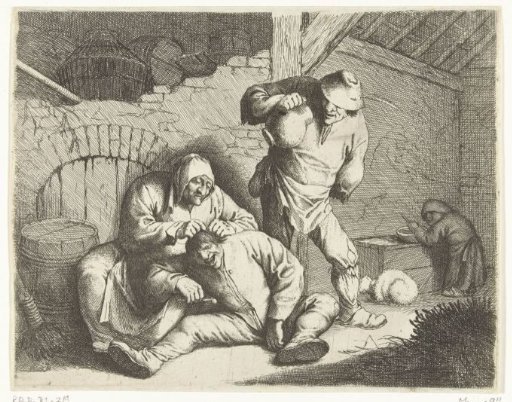An Old Woman Listening to a Man