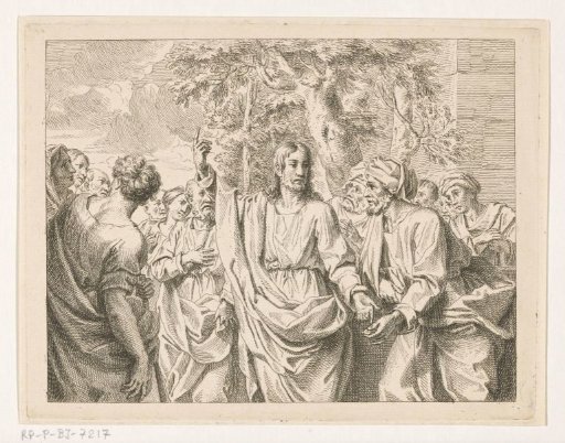 Christ preaching among the people