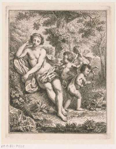 Venus, Amor and two putti in an Arcadian landscape