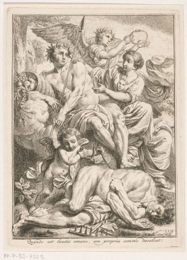 Allegorical representation with Painting being crowned by Eternity
