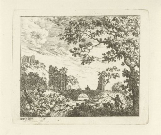 View of a bridge over a river with a waterfall