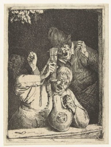 Two Drunken Men in a Window Opening