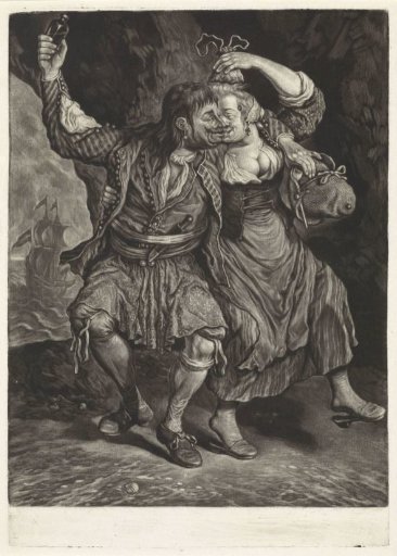 Dancing couple, 1695