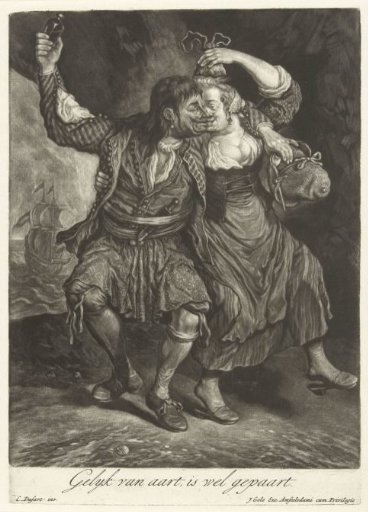 Dancing couple, 1695