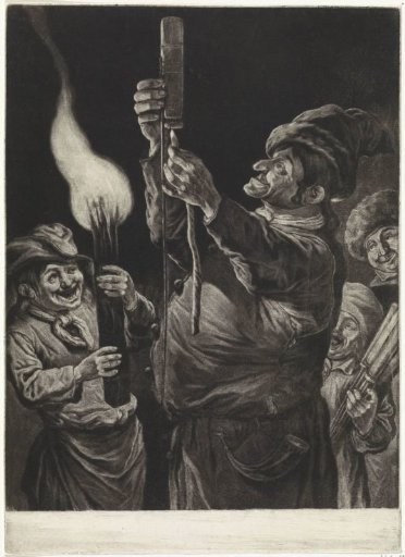 The Man with a Firework, with Spectators, 1695