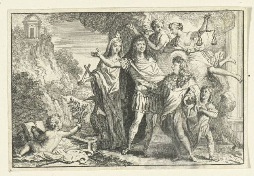 Allegorical representation with Hope and Justice