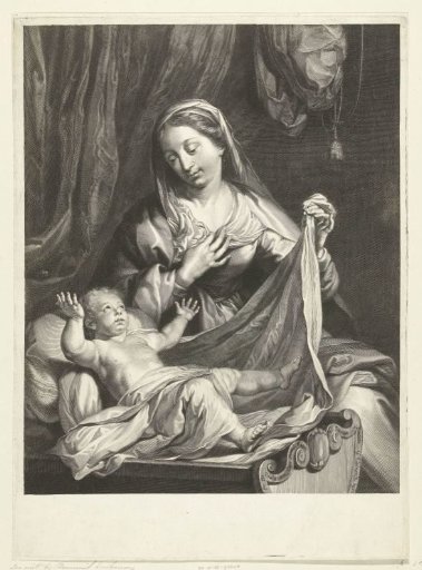 Mary with the Christ Child in a Manger