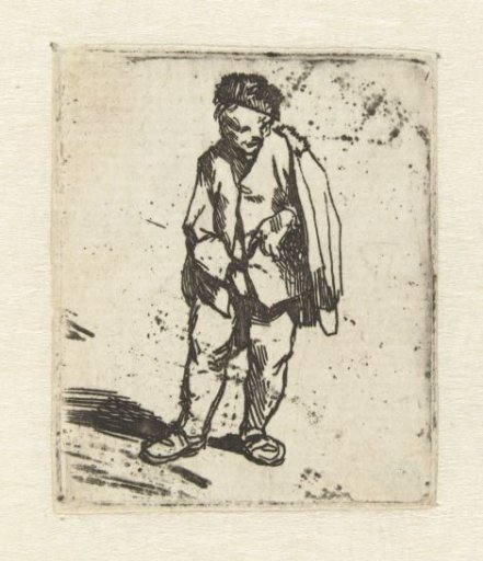 Standing Man with Cloak over Shoulder