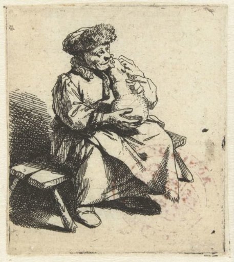 Woman Sitting with a Jug